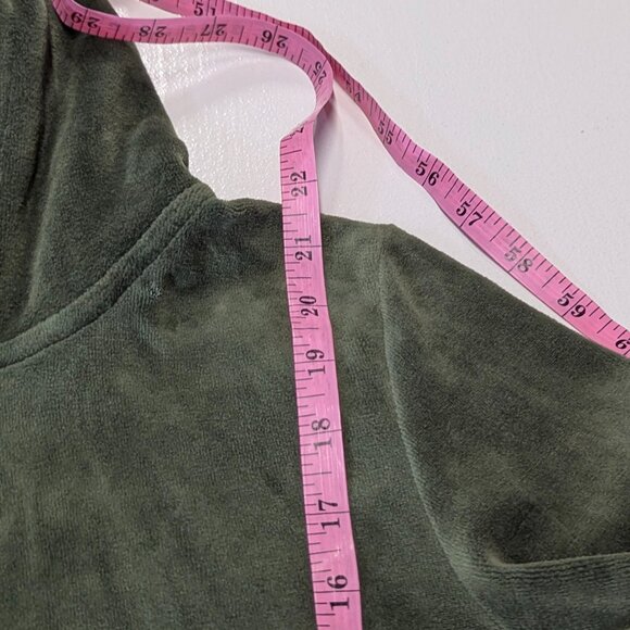 Juicy Couture Size Medium Olive Velour Jacket - Picture 8 of 14